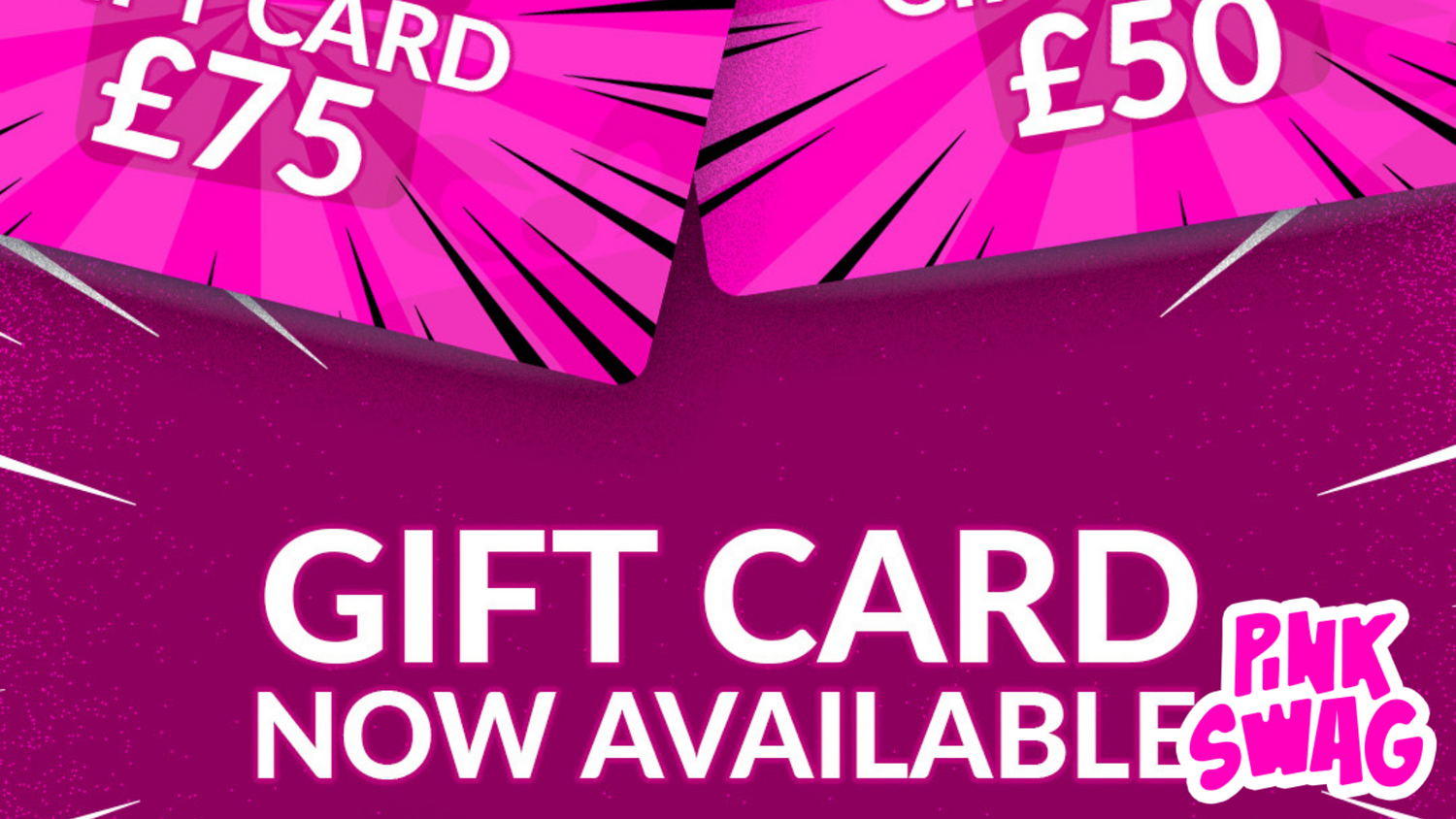 Give the Gift of Pinkswag! Introducing Our New Gift Cards – From £10 to £100