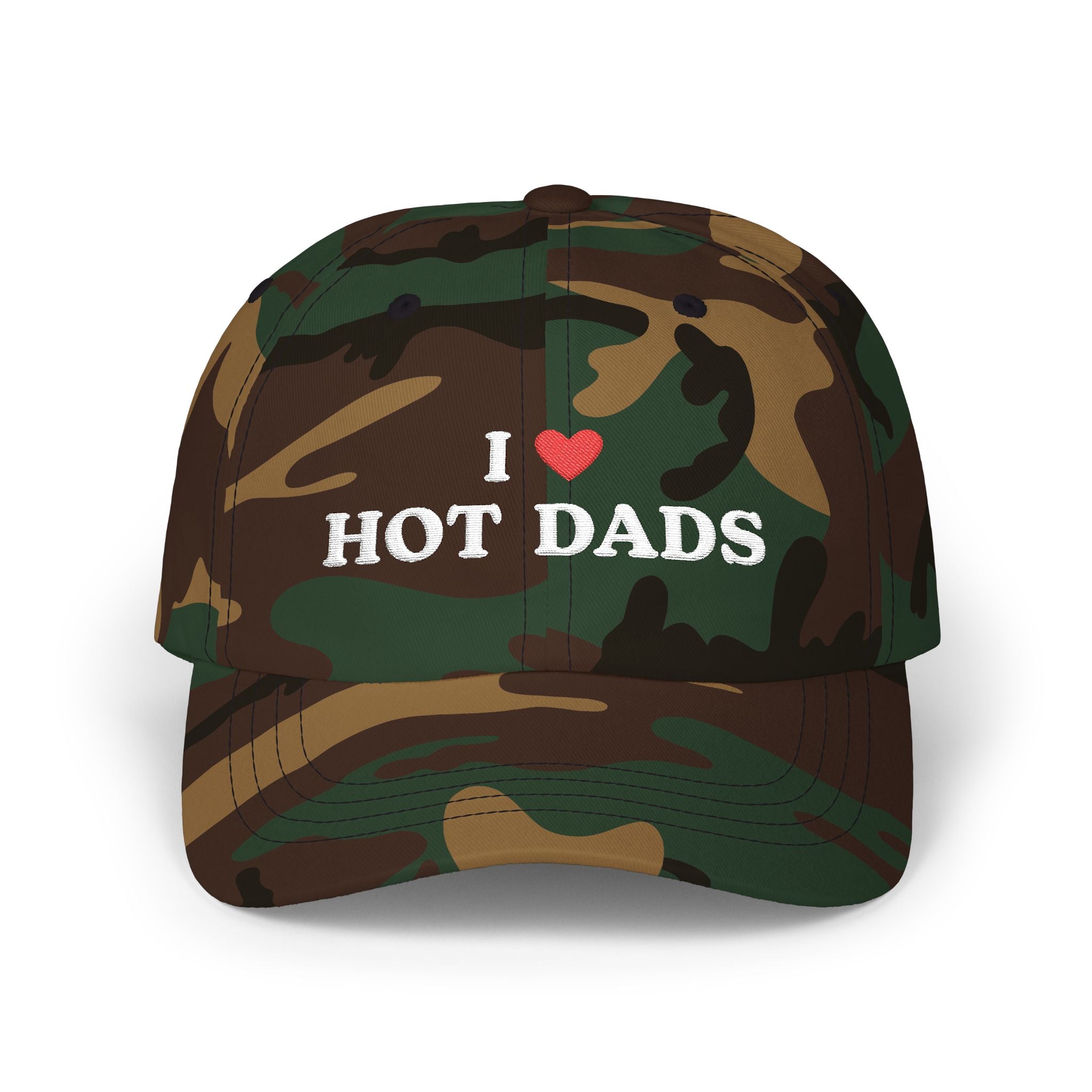 I Love Hot Dads Embroidered Dad Hat