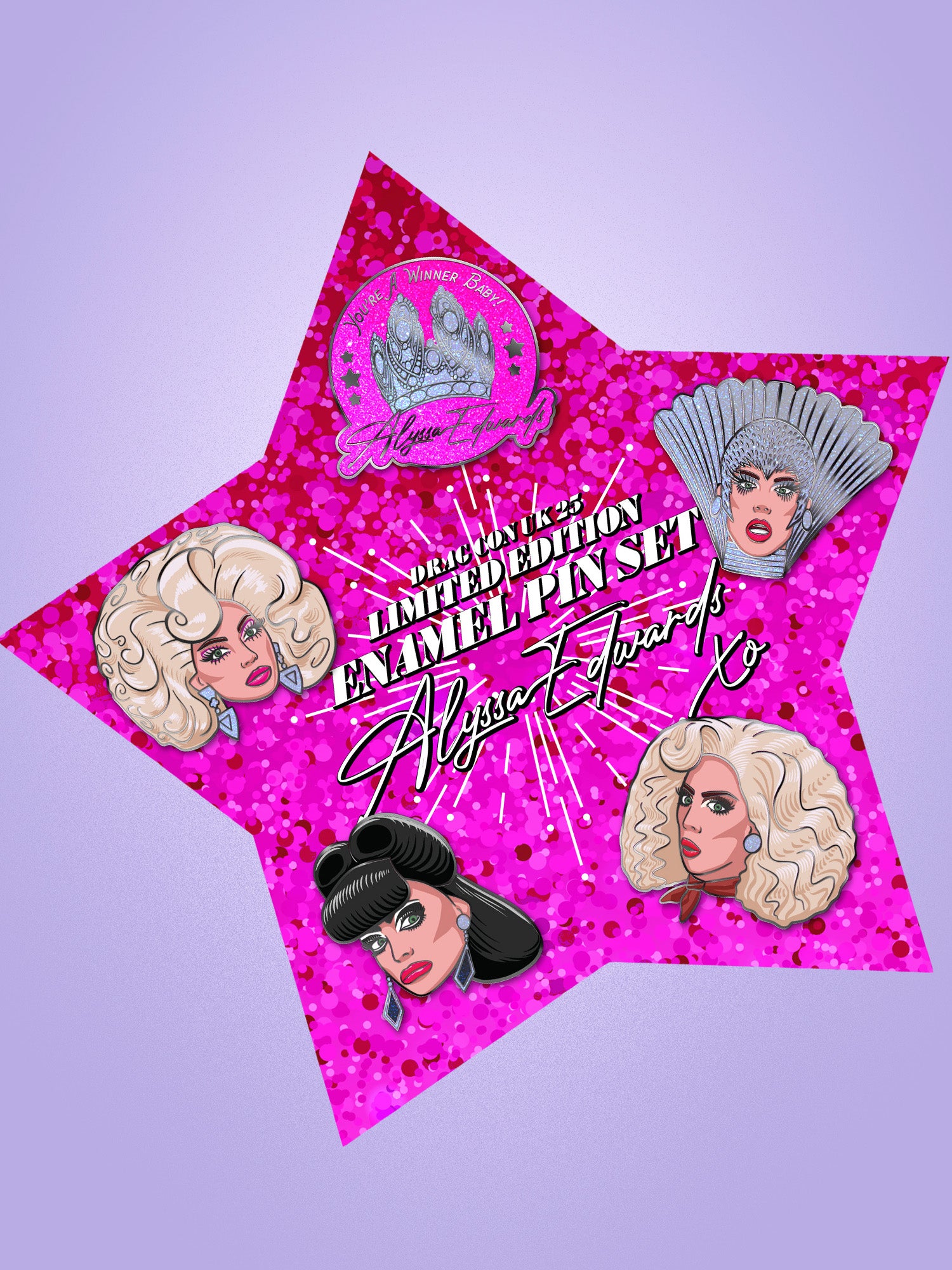 Alyssa Edwards - Limited edition Drag Con UK Pin Bundle - LIMITED AVAILABILITY