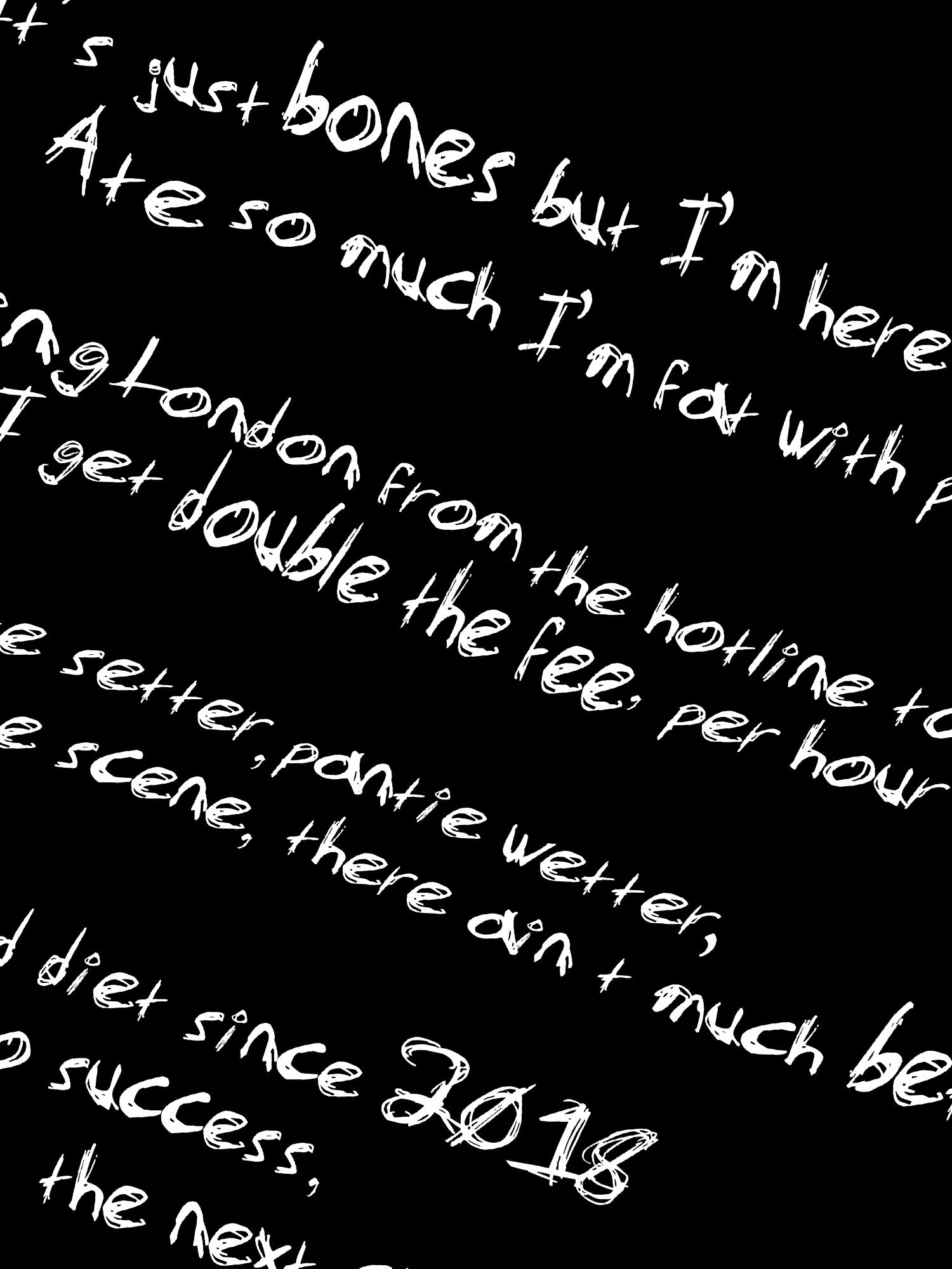 Bones - Hotline X Lyrics T-shirt