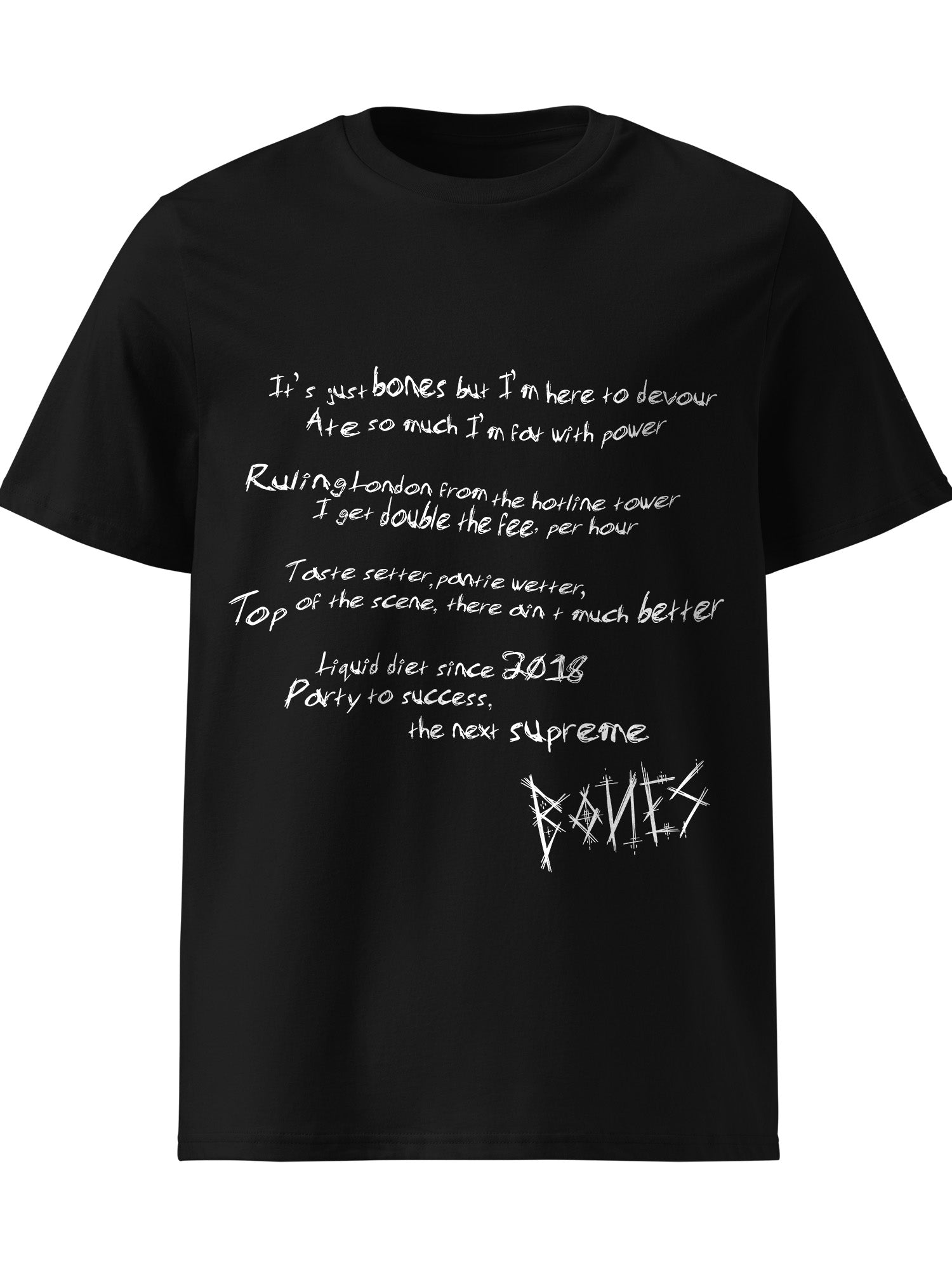Bones - Hotline X Lyrics T-shirt