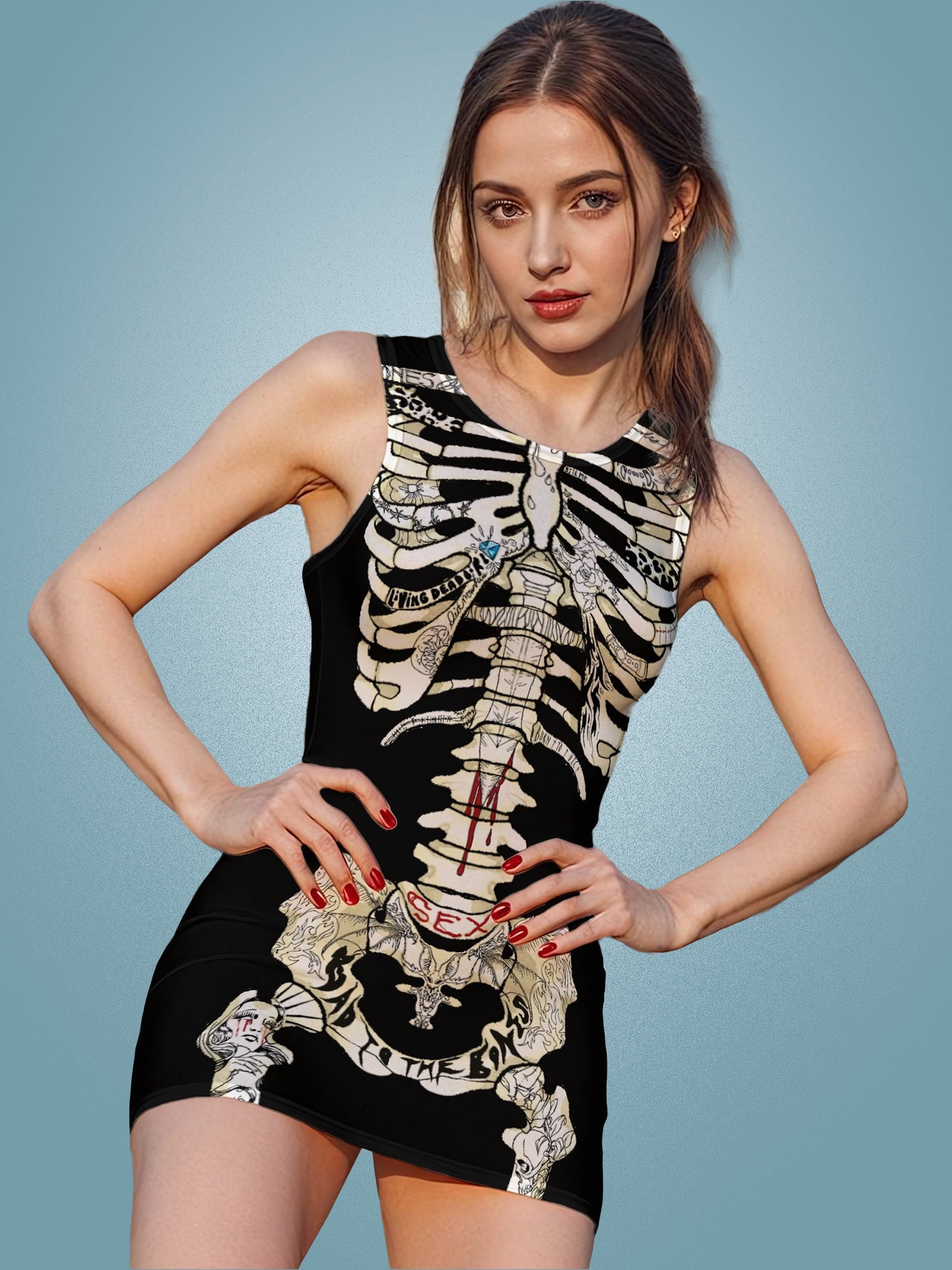 Bones - Skeleton Bodycon Dress
