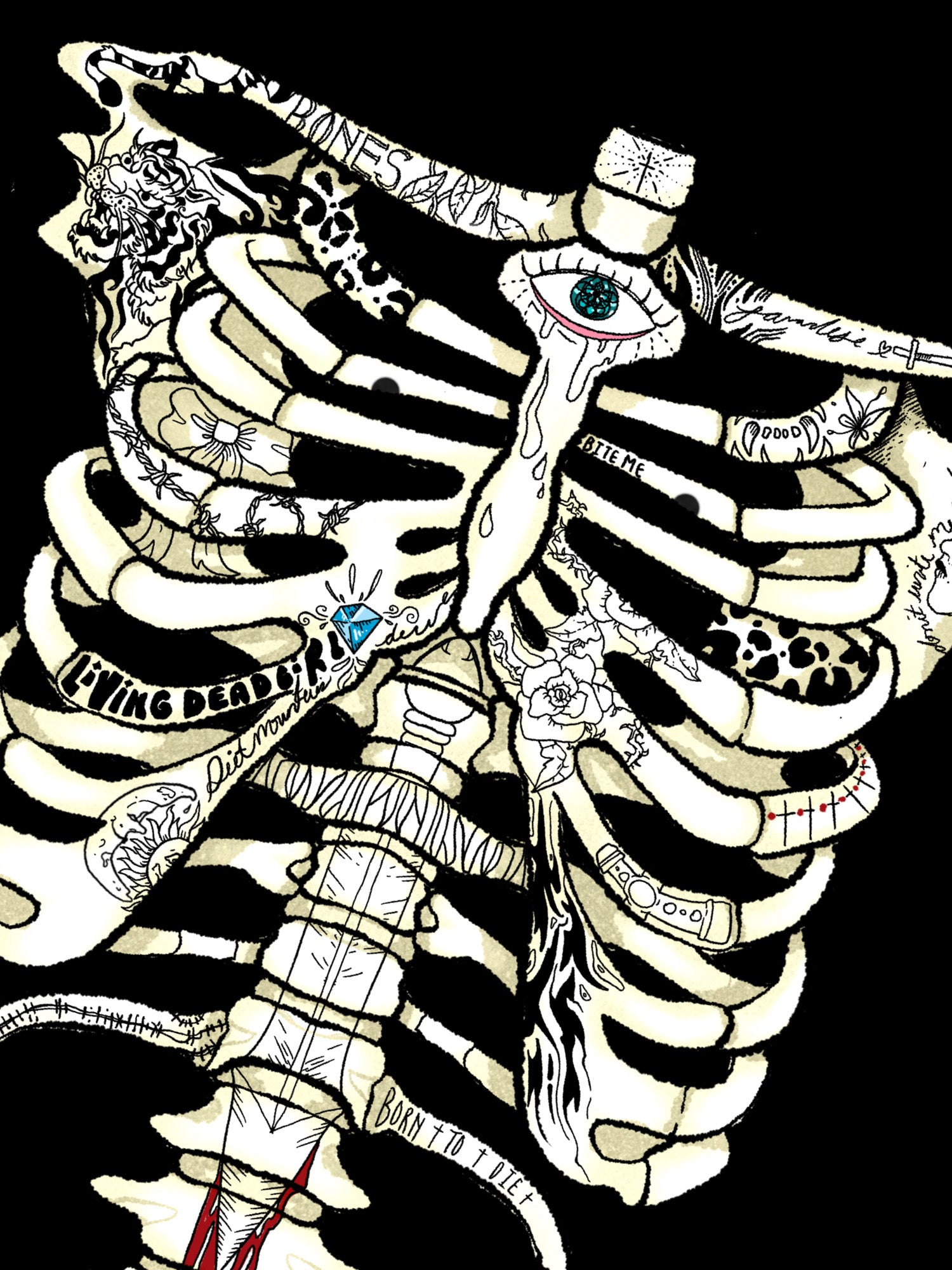 Bones - Skeleton Hooded Bodysuit