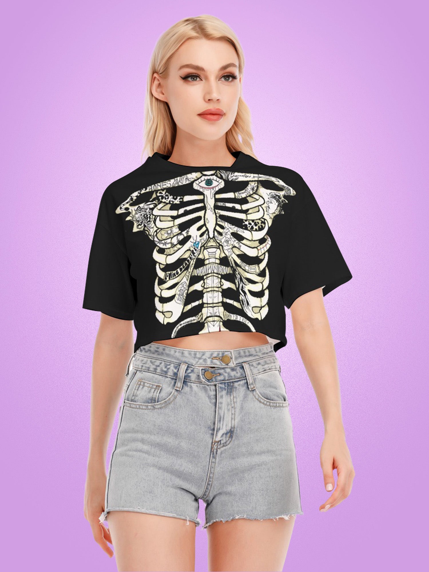 Bones - Skeleton Cropped Tee