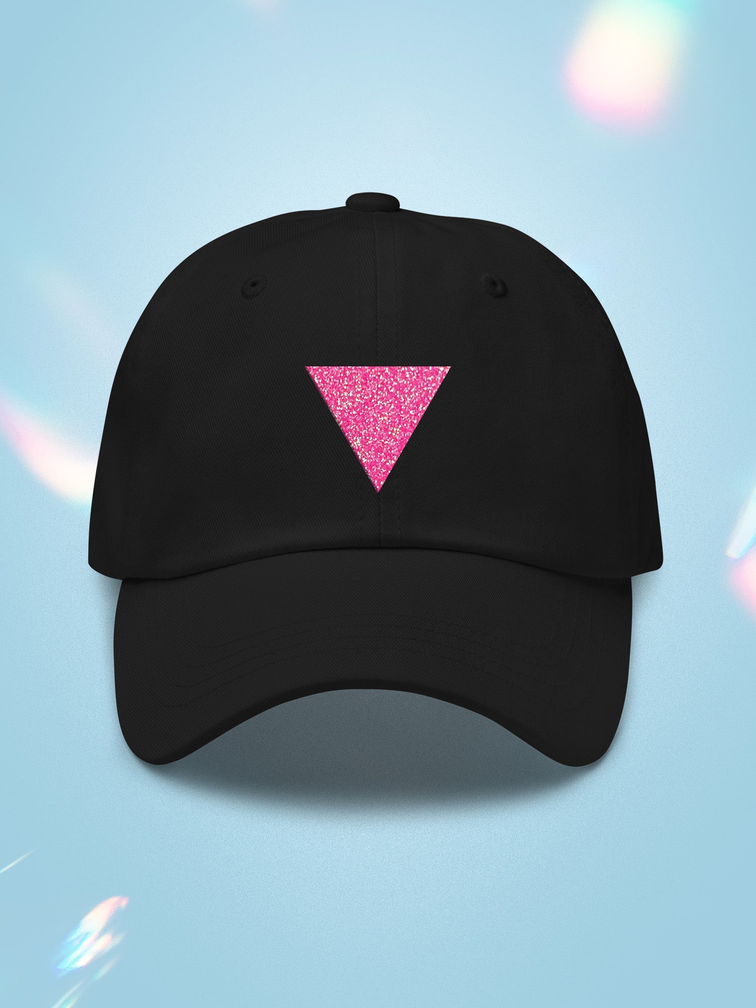 Pink Glitter Triangle Dad Hat