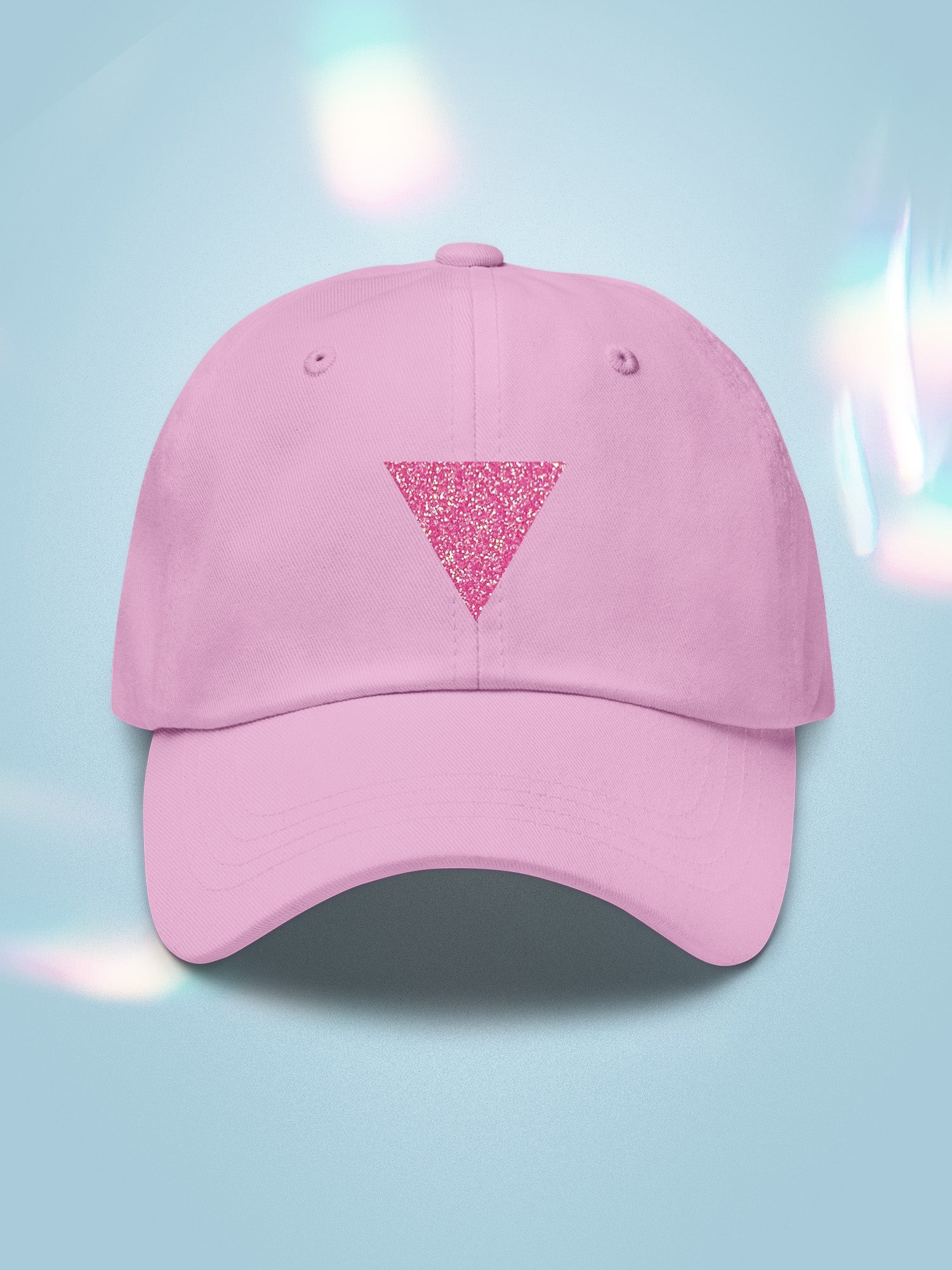 Pink Glitter Triangle Dad Hat