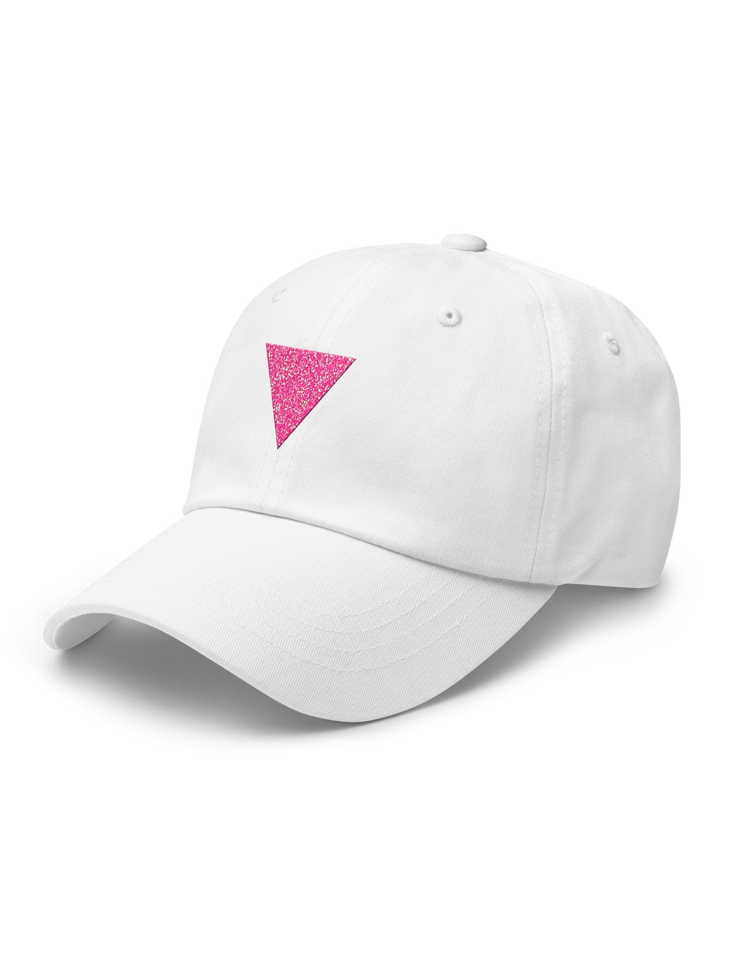 Pink Glitter Triangle Dad Hat