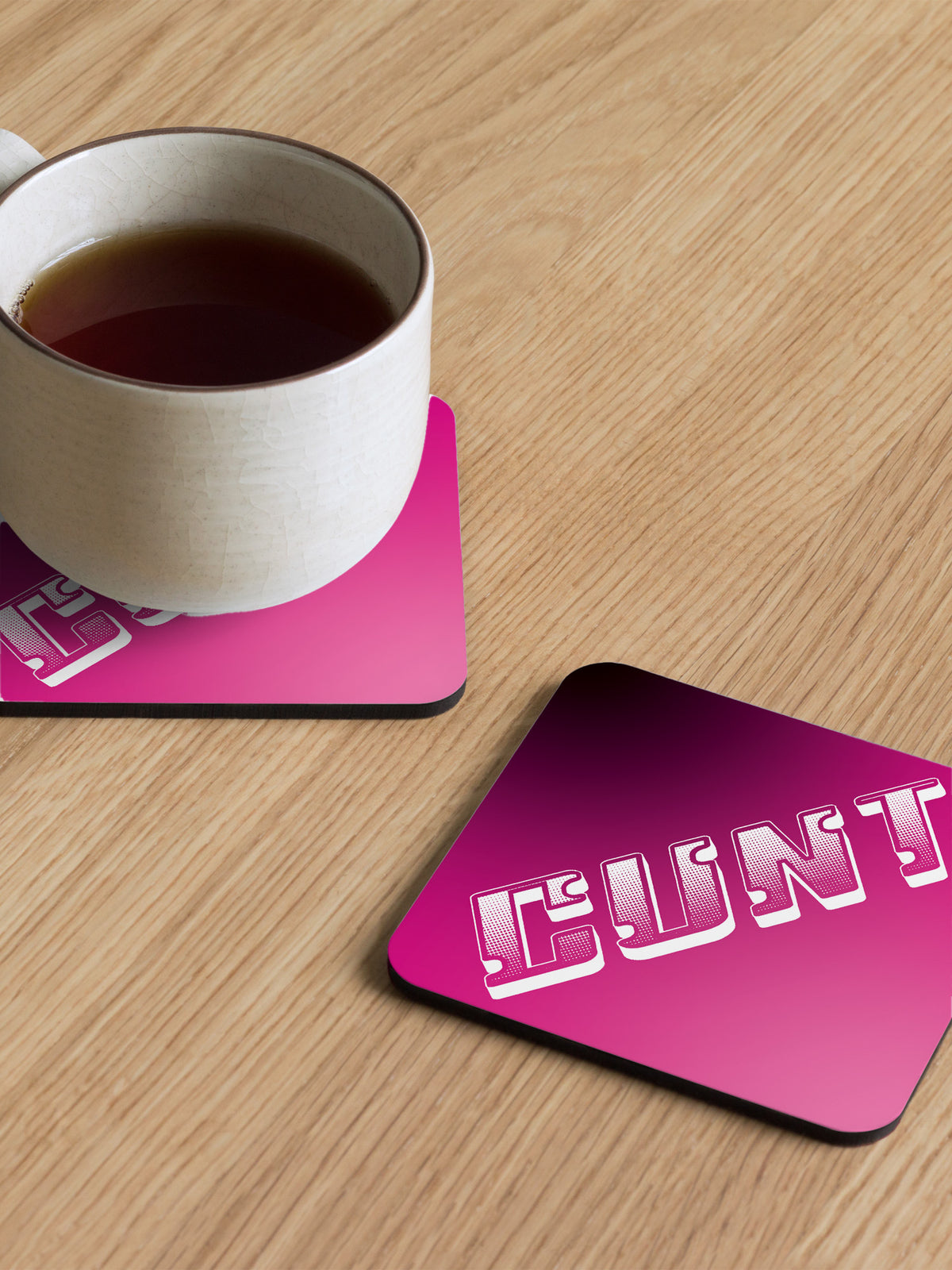 Cunt Pink Coaster