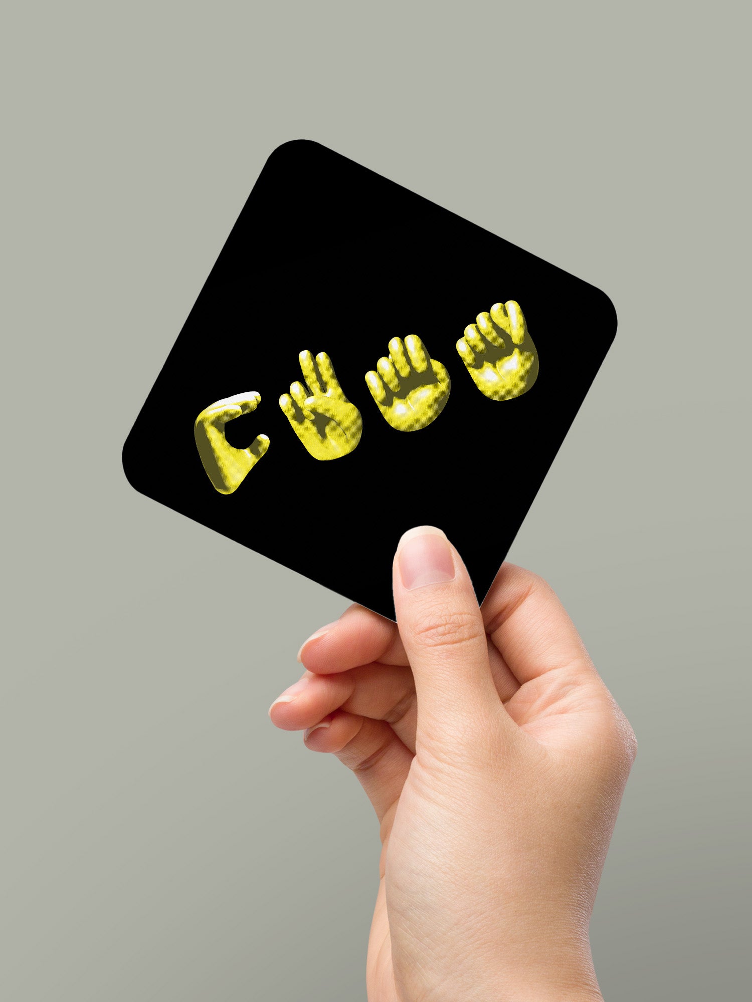 Cunt Sign Langugage Coaster