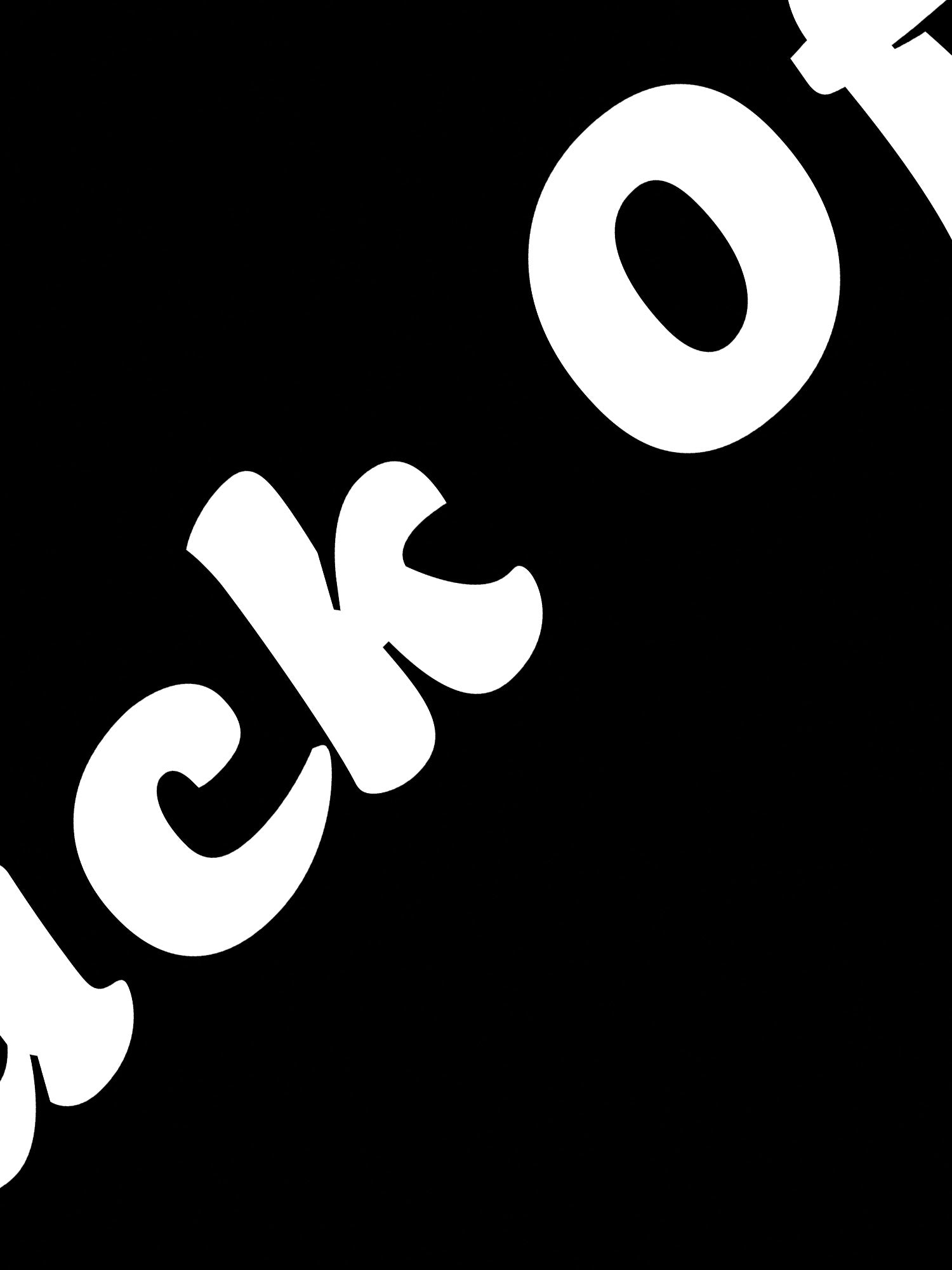 Black background with white text 'Back off' in a diagonal orientation