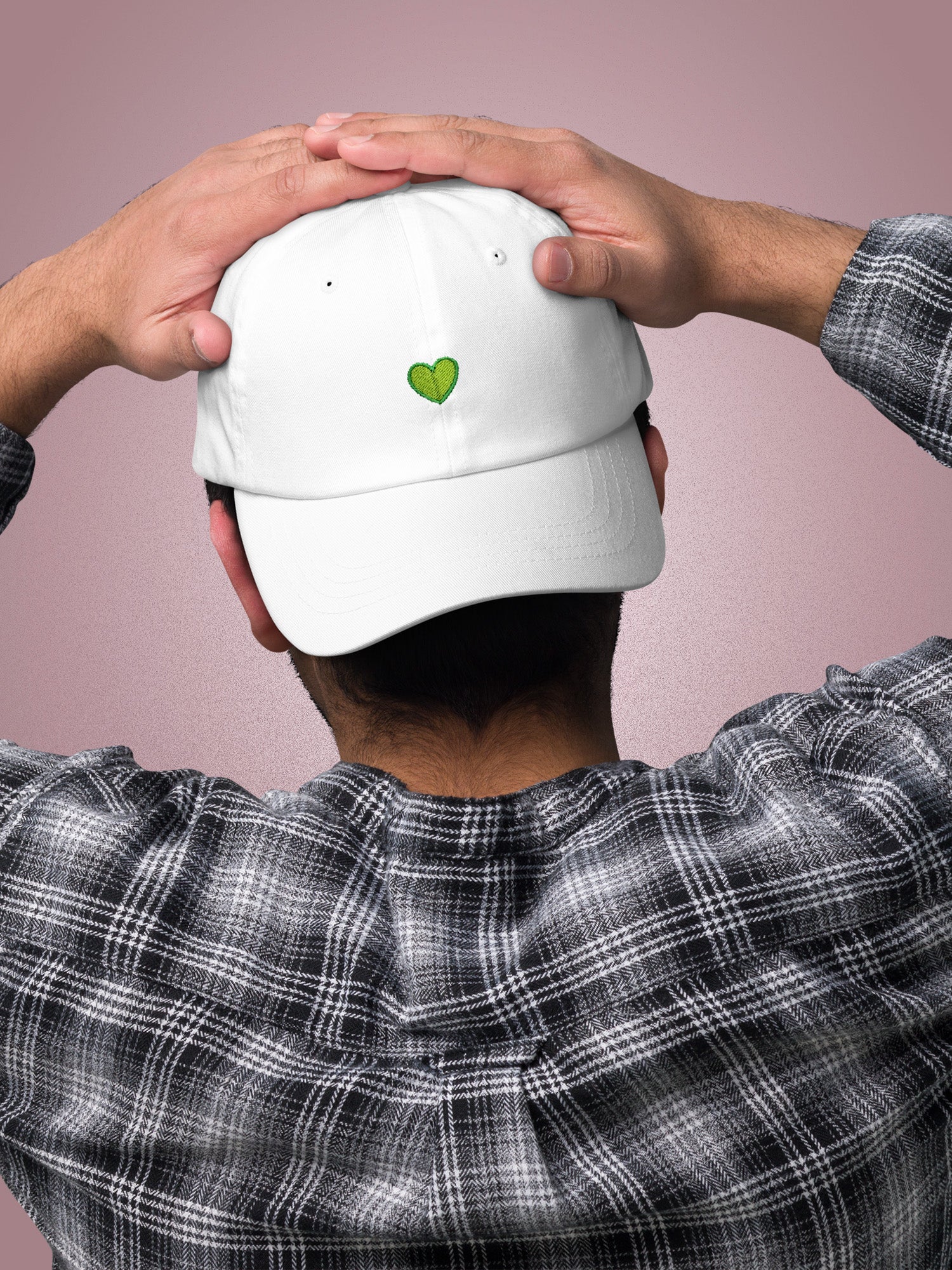 Love Green Embroidered Cap