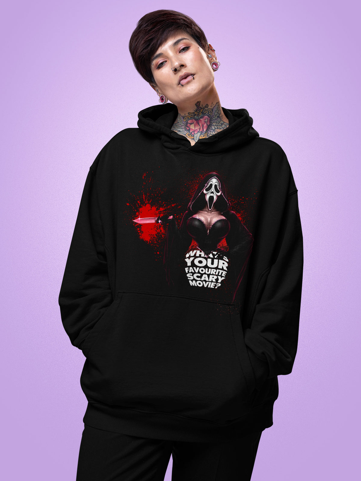 Darkumbra - Ghost Face Bust Hoodie
