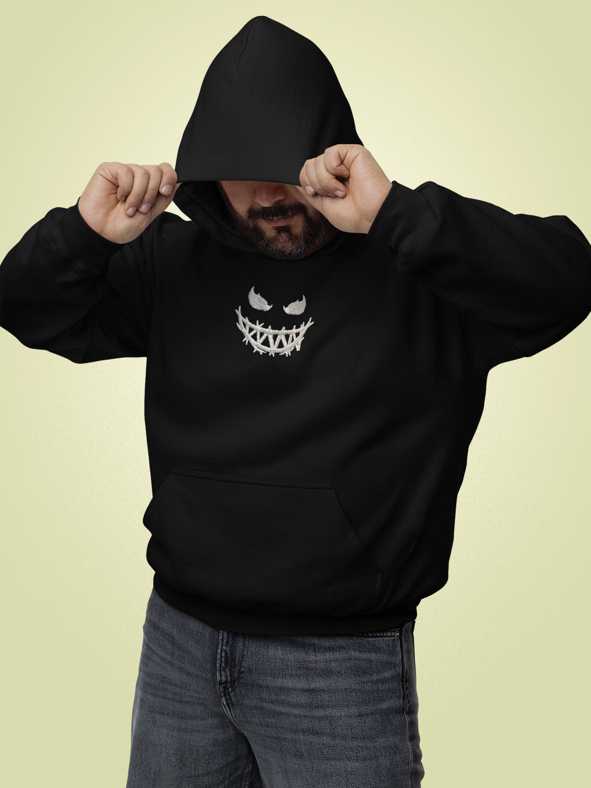 Smile Embroidered Hoodie