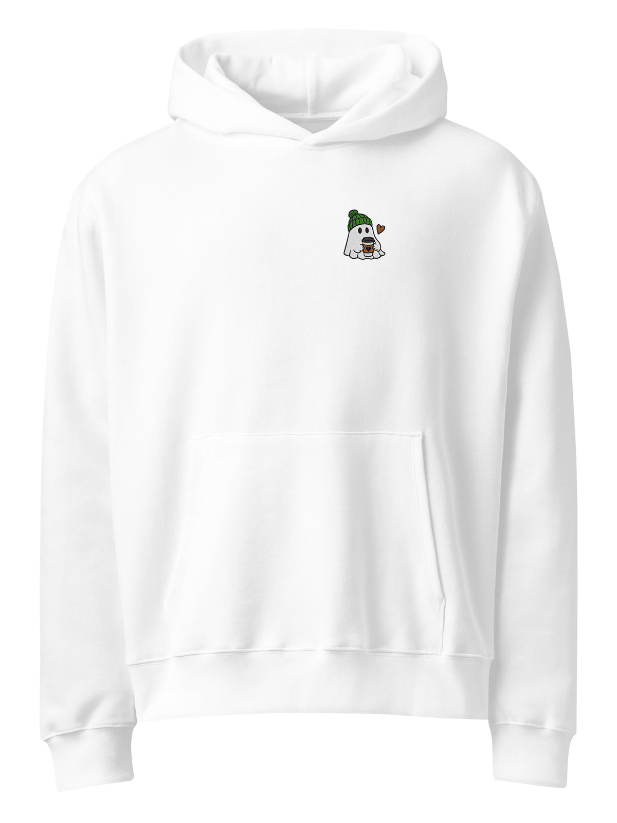 Latte Ghost Embroidered Hoodie