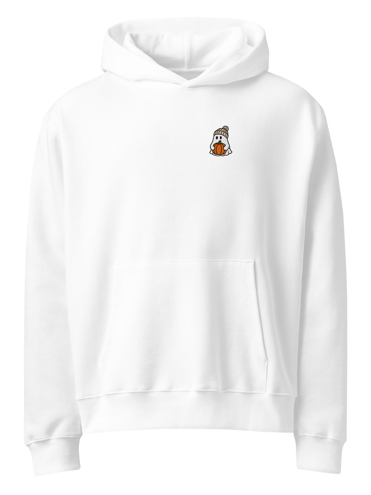 Pumpkin Ghost Embroidered Hoodie