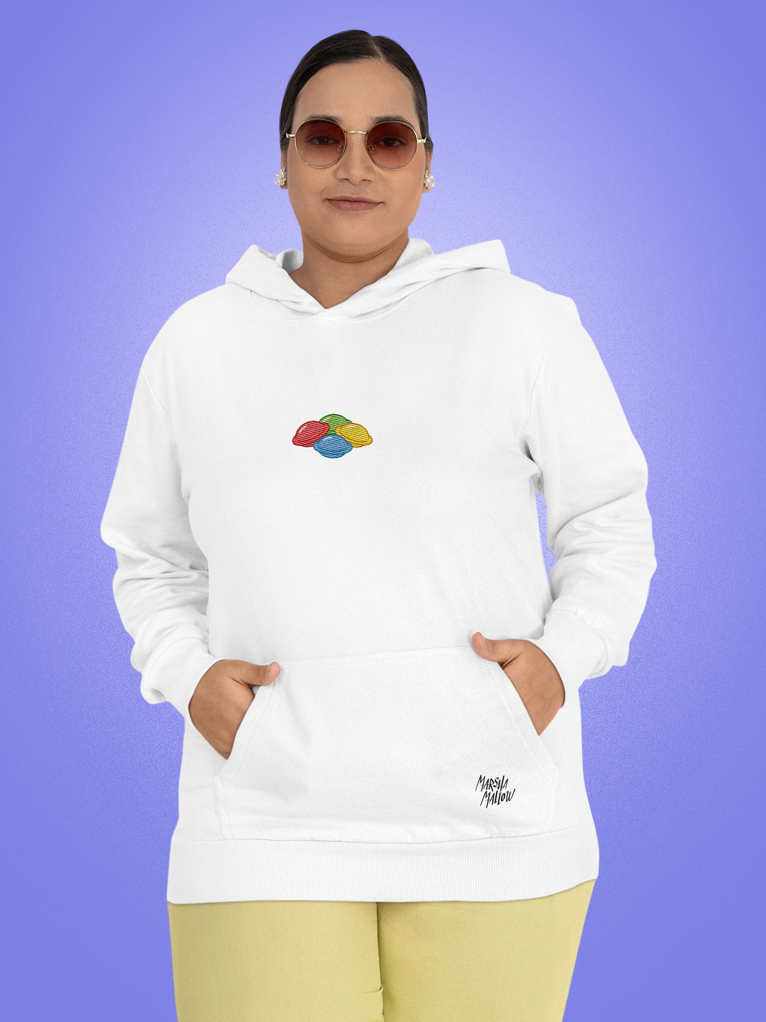 Marsha Mallow - Flying Saucers Embroidered Hoodie