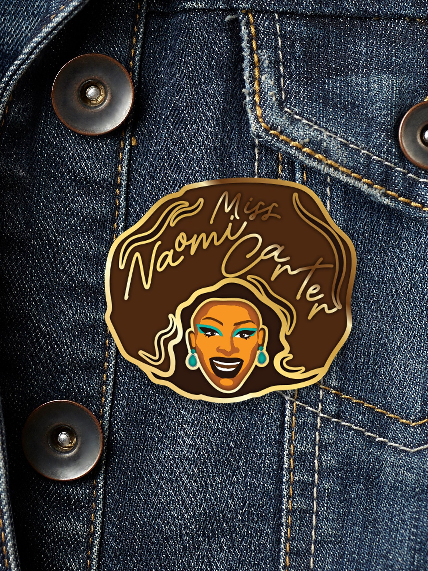 Naomi Carter - Head Enamel Pin