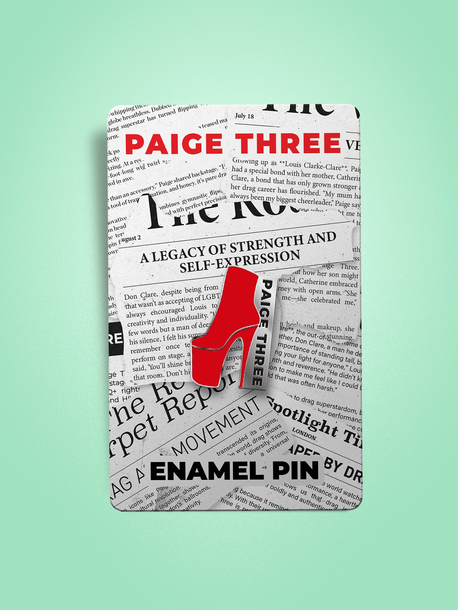 Paige Three - Heel Enamel Pin