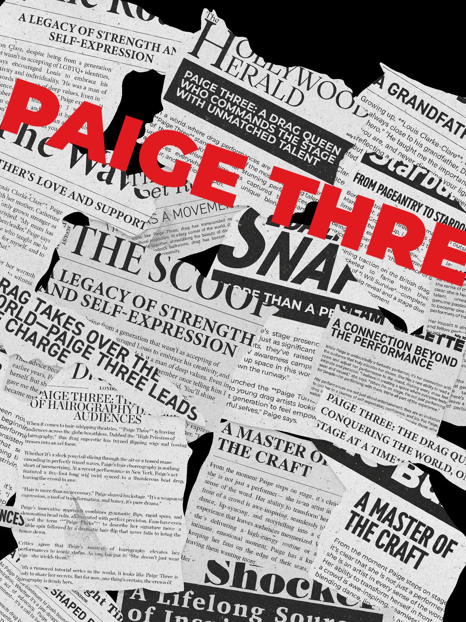 Paige Three - Newspaper Hoodie