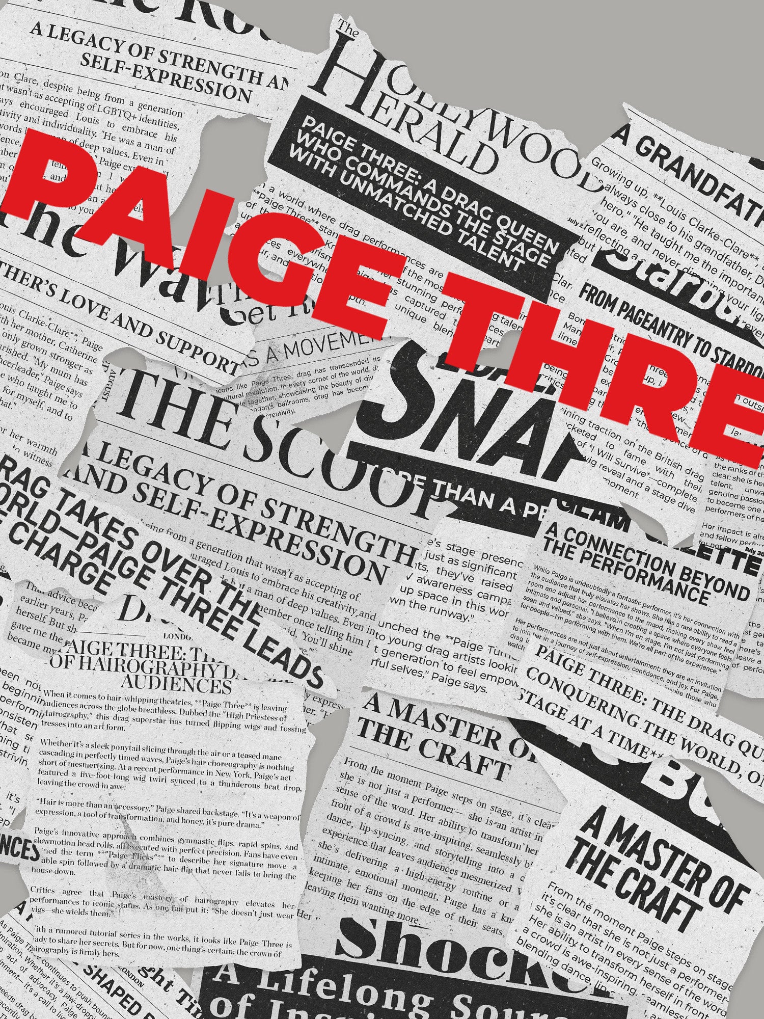 Paige Three - Newspaper Hoodie