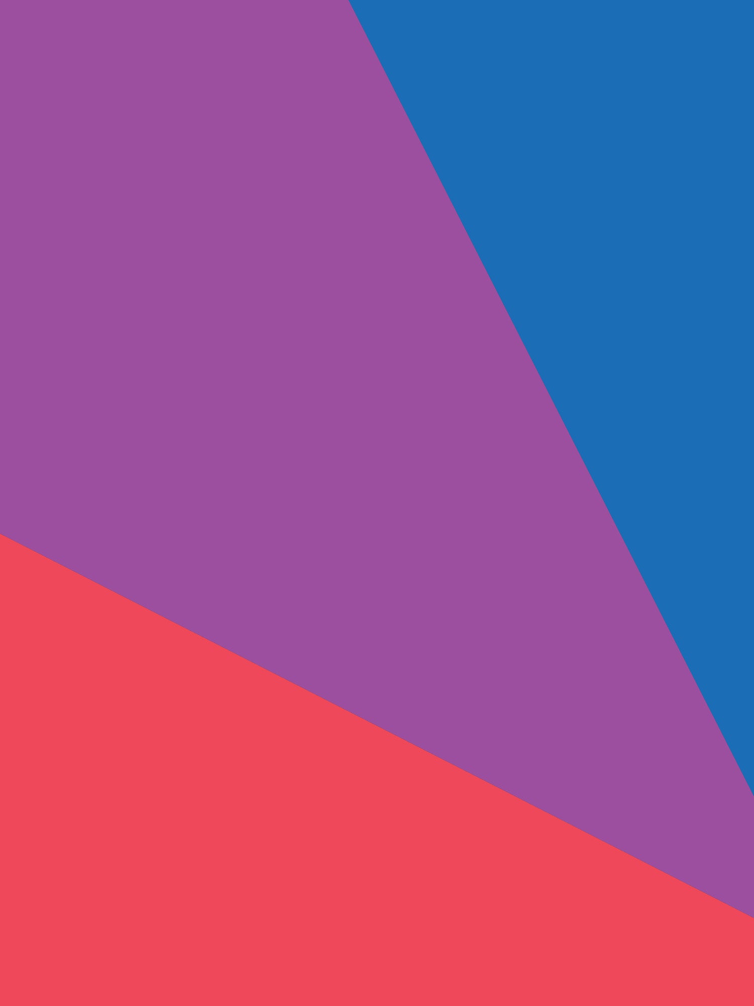 Geometric design with purple, blue, and red shapes