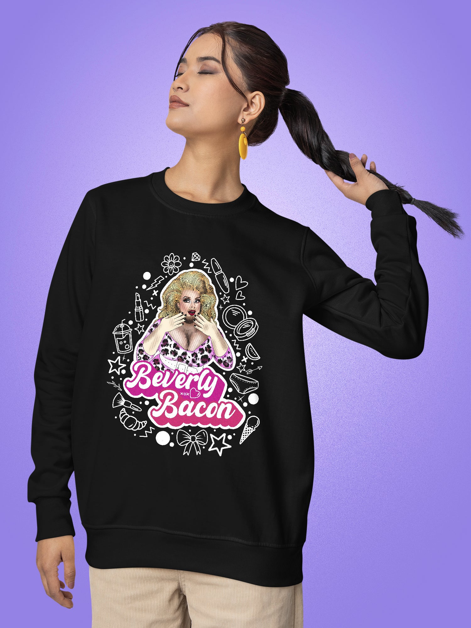 Beverly Bacon - Doodle illustration Sweatshirt