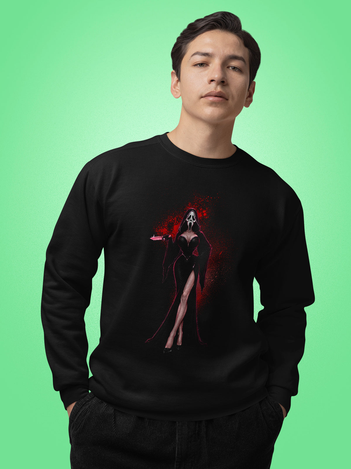 Darkumbra Ghost Face Sweatshirt, official Darkumbra art merch