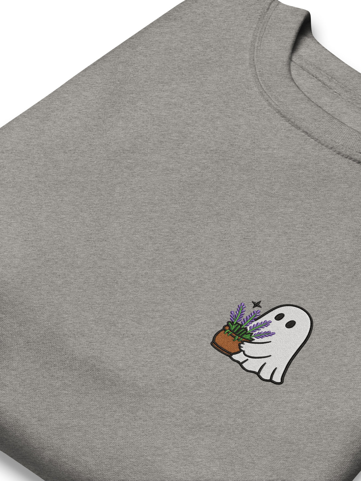 Lavender Ghost Embroidered Sweatshirt, photo 2