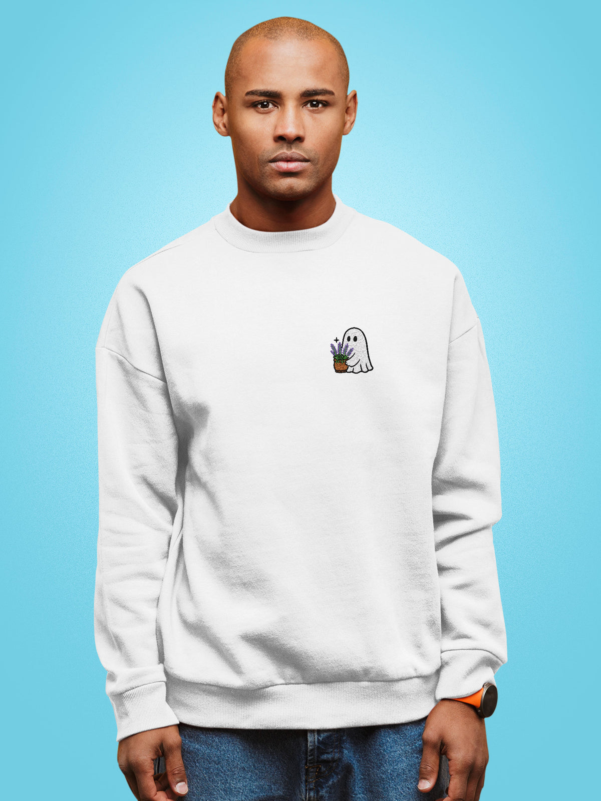 Lavender Ghost Embroidered Sweatshirt, photo 9