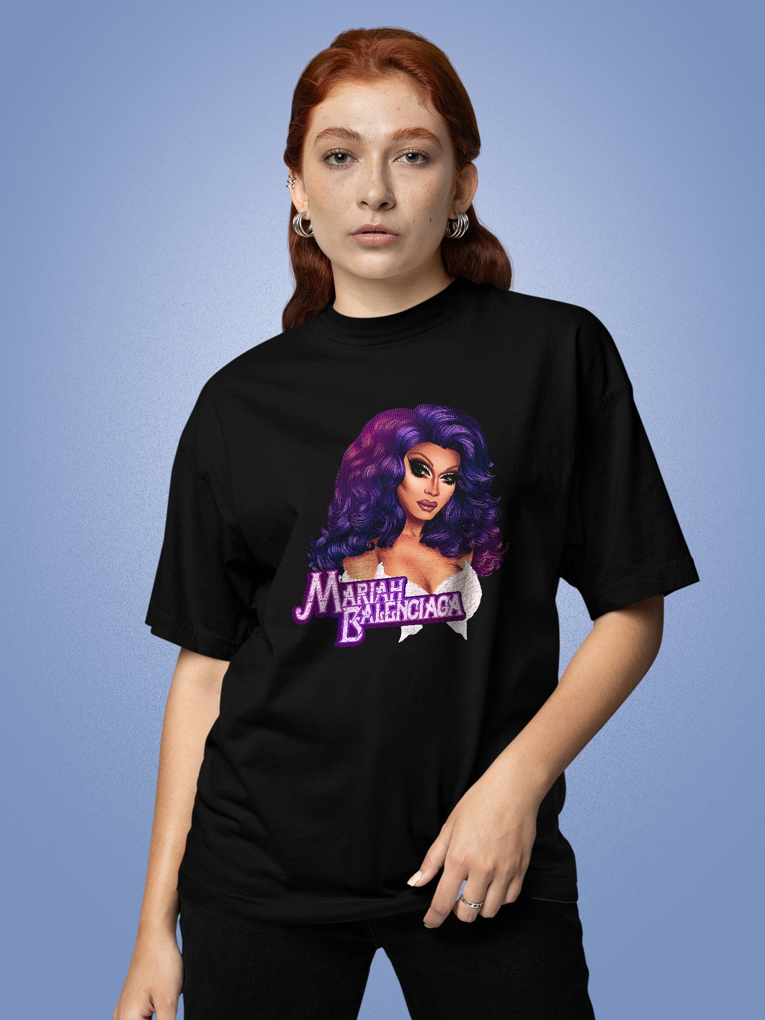 Mariah Balenciaga - Purple-Shirt