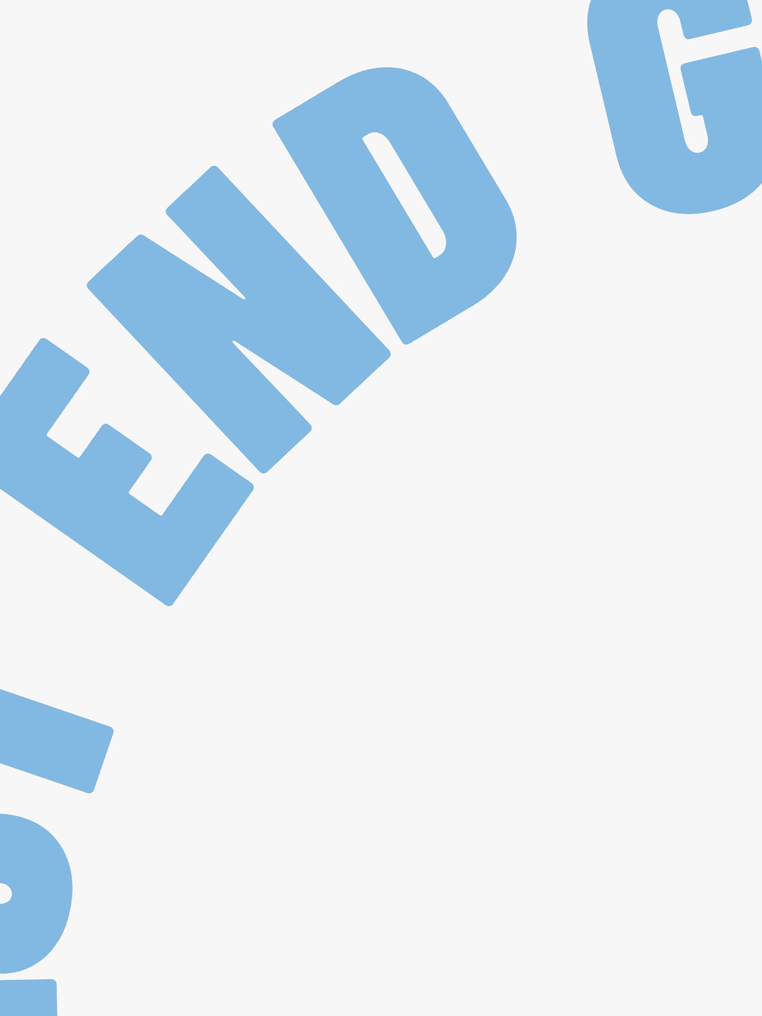 Blue text on a white background