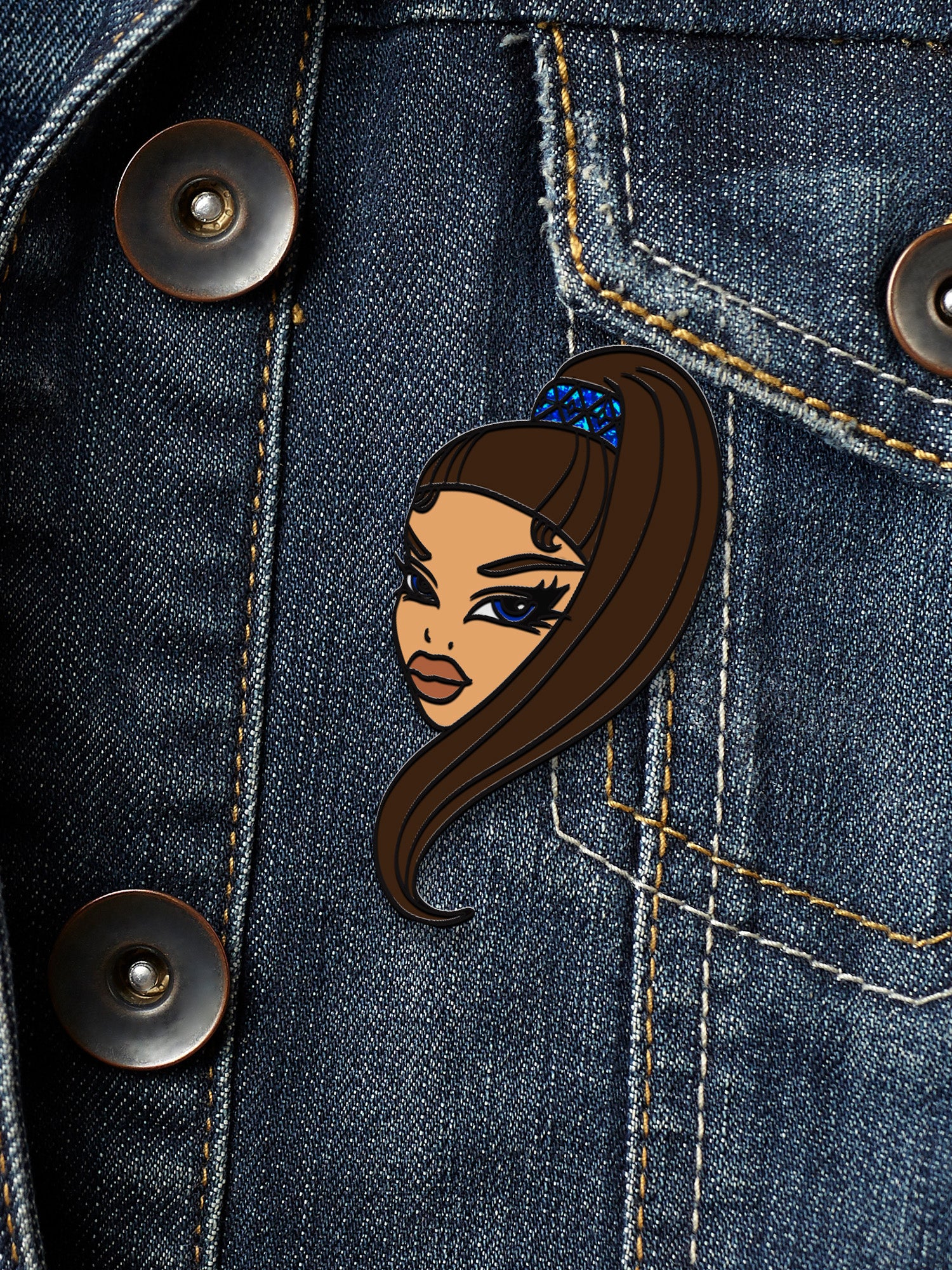 Zahirah Zapanta - Enamel Face Pin