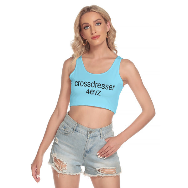 Zahirah Zapanta - Blue Crossdresser 4EVZ Crop Tank Top