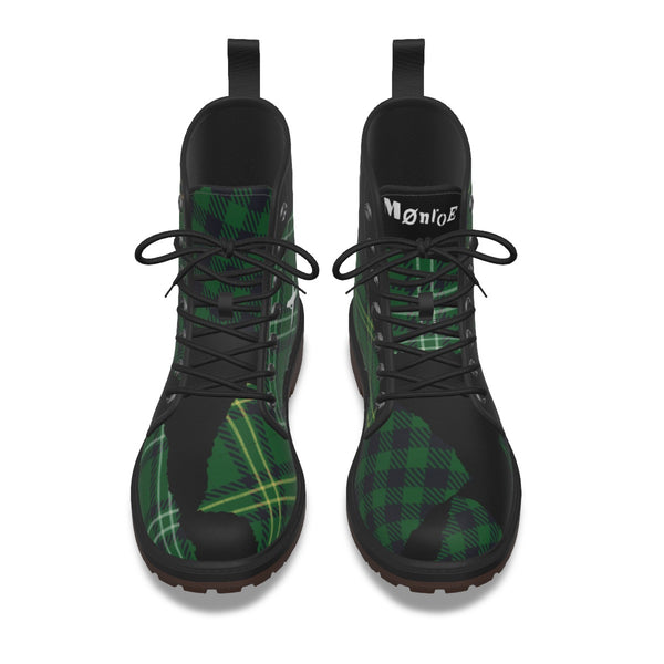 Monroe - Green Tartan Martin Boots