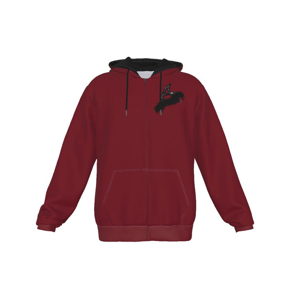 Actavia - Burgundy A's Zip Up Hoodie