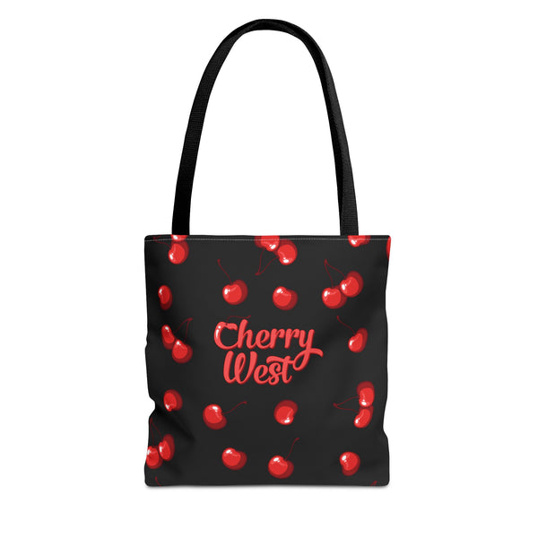 Cherry West - Cherry Black Tote Bag