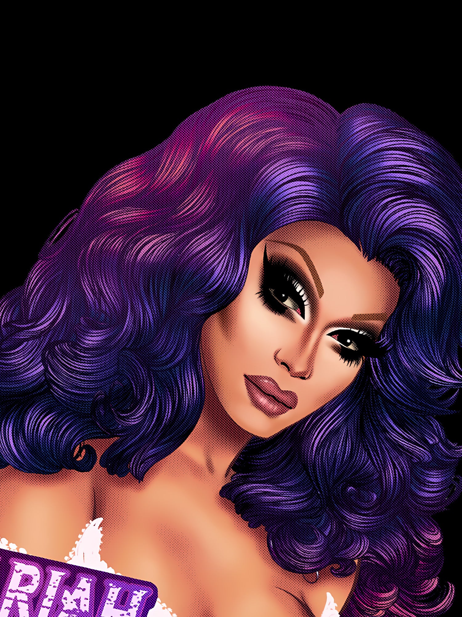 Mariah Balenciaga - Purple-Shirt