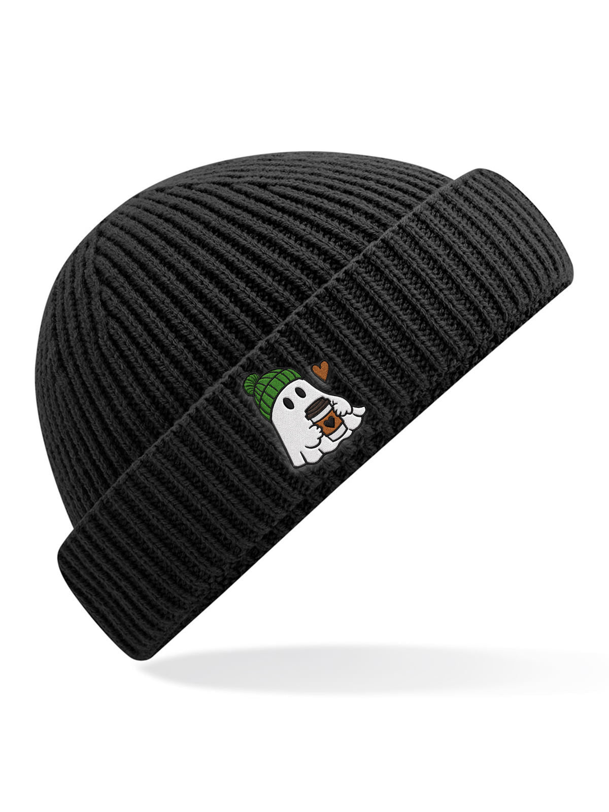 Latte Ghost - Embroidered Beanie