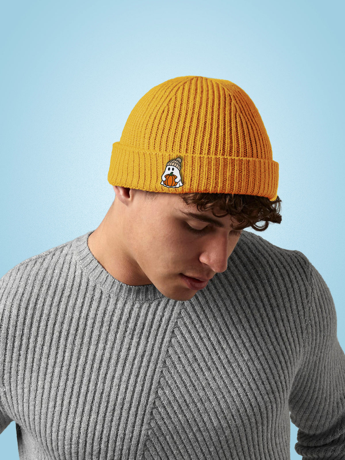 Pumpikin Ghost - Embroidered Beanie