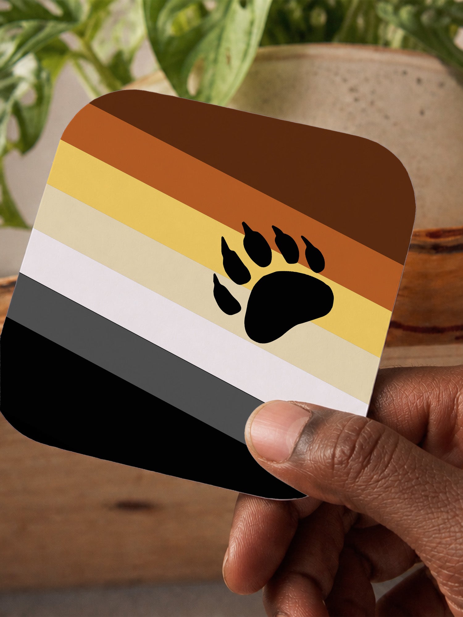 Bear Pride Flag Coaster