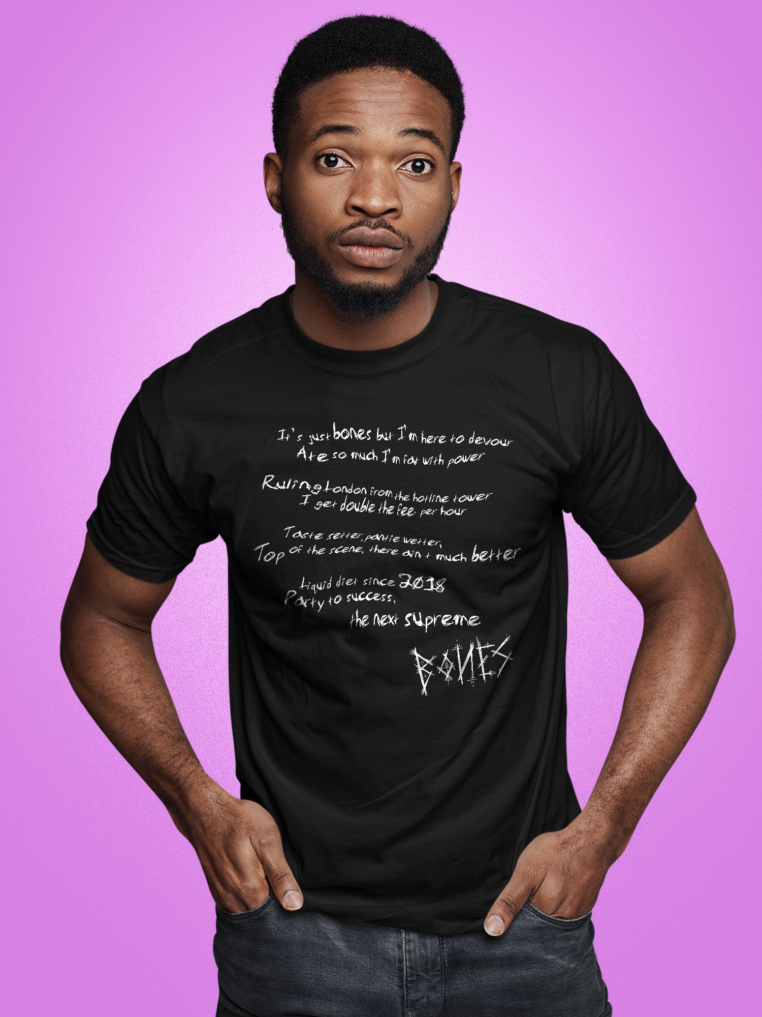 Bones - Hotline X Lyrics T-shirt