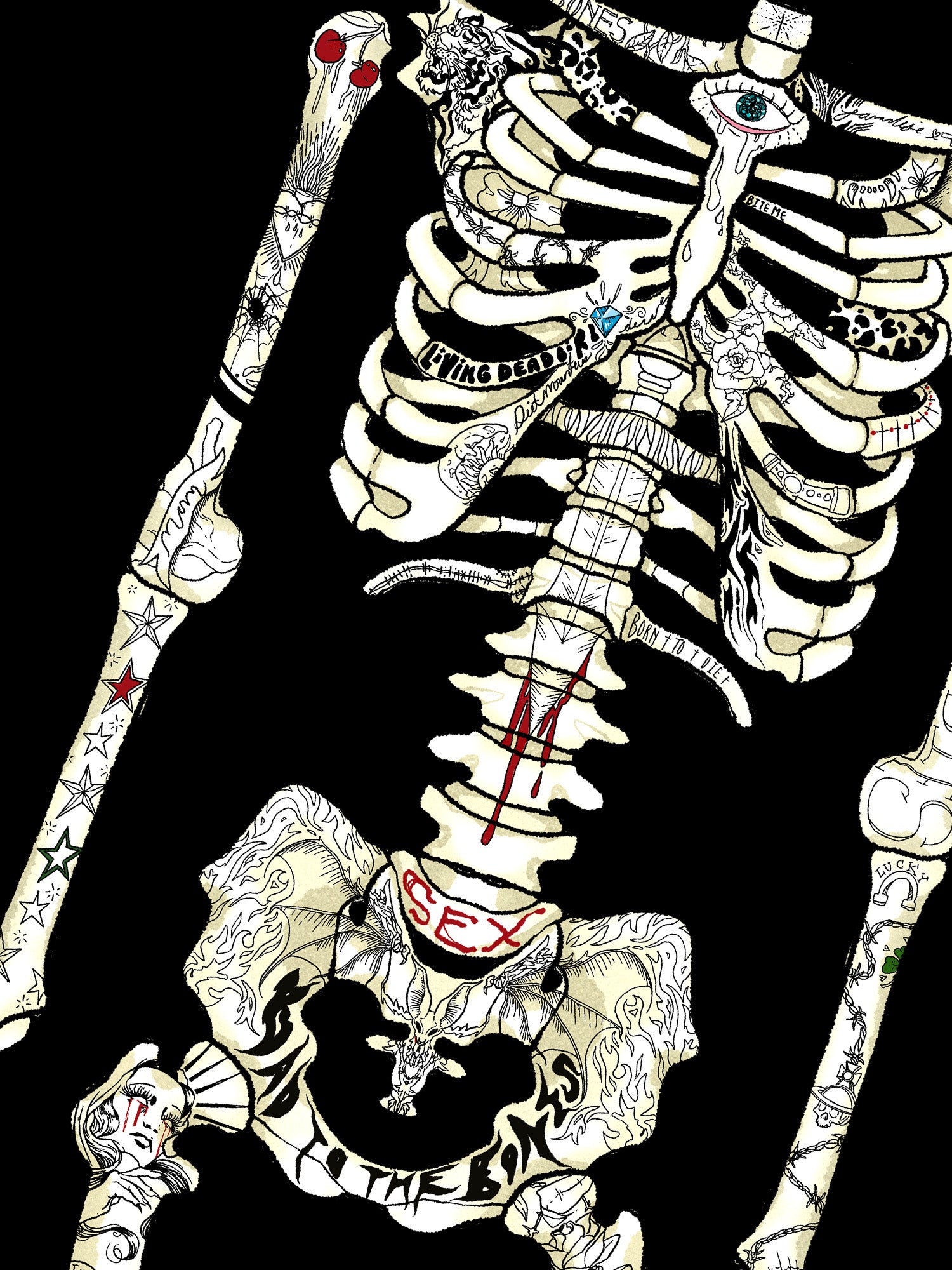 Bones - Skeleton Bodycon Dress