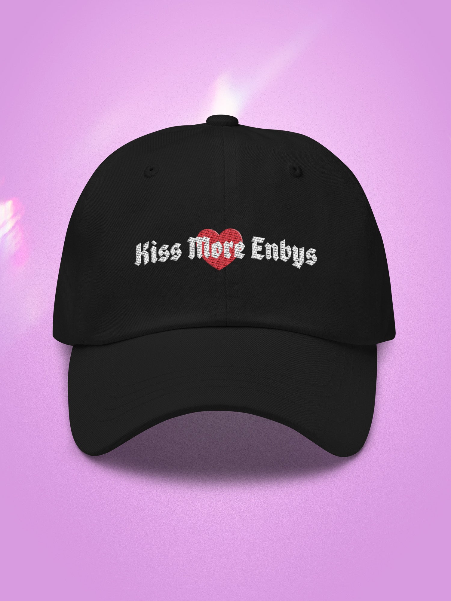 Kiss More Embroidered Dad Ha
