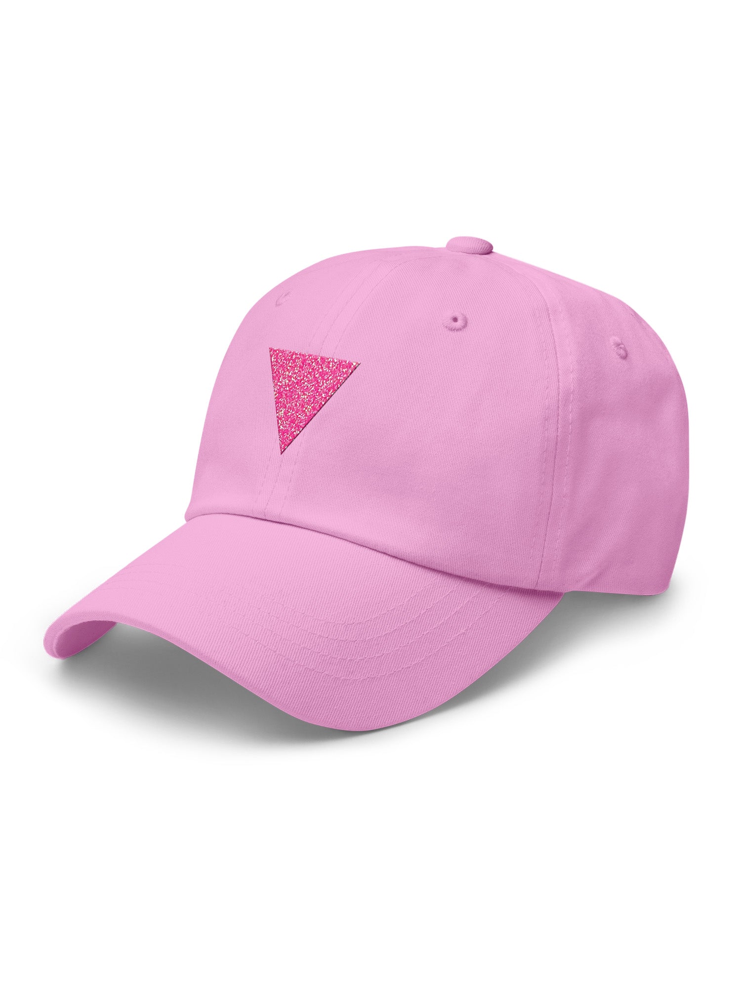 Pink Glitter Triangle Dad Hat