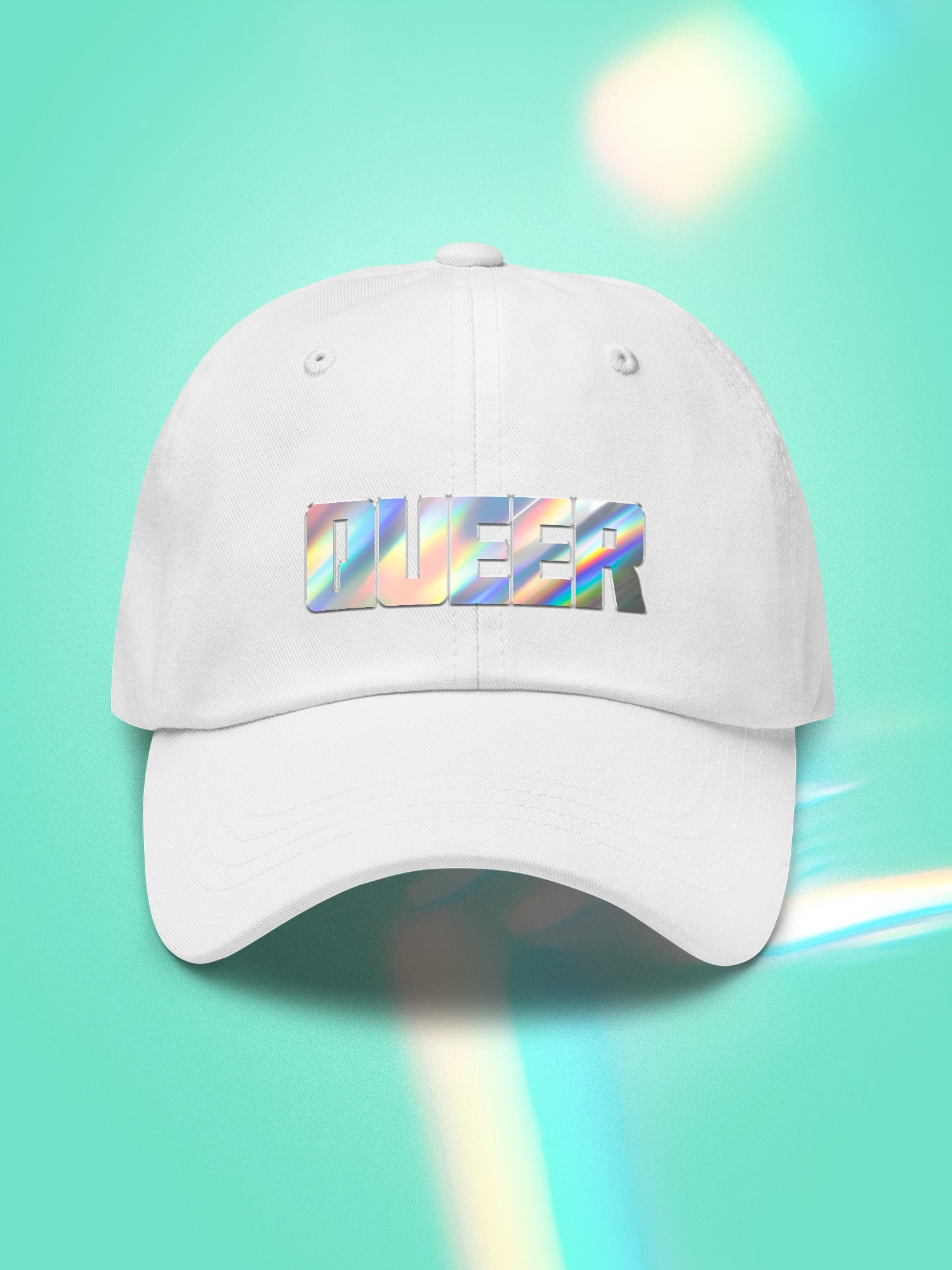 Queer Holographic Dad Hat