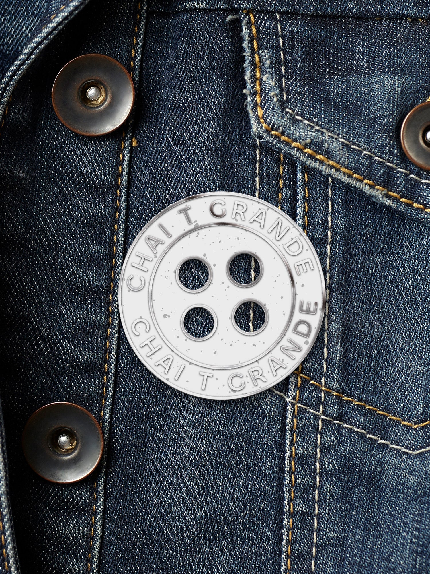 Chai T Grande - Oversized Enamel Pin