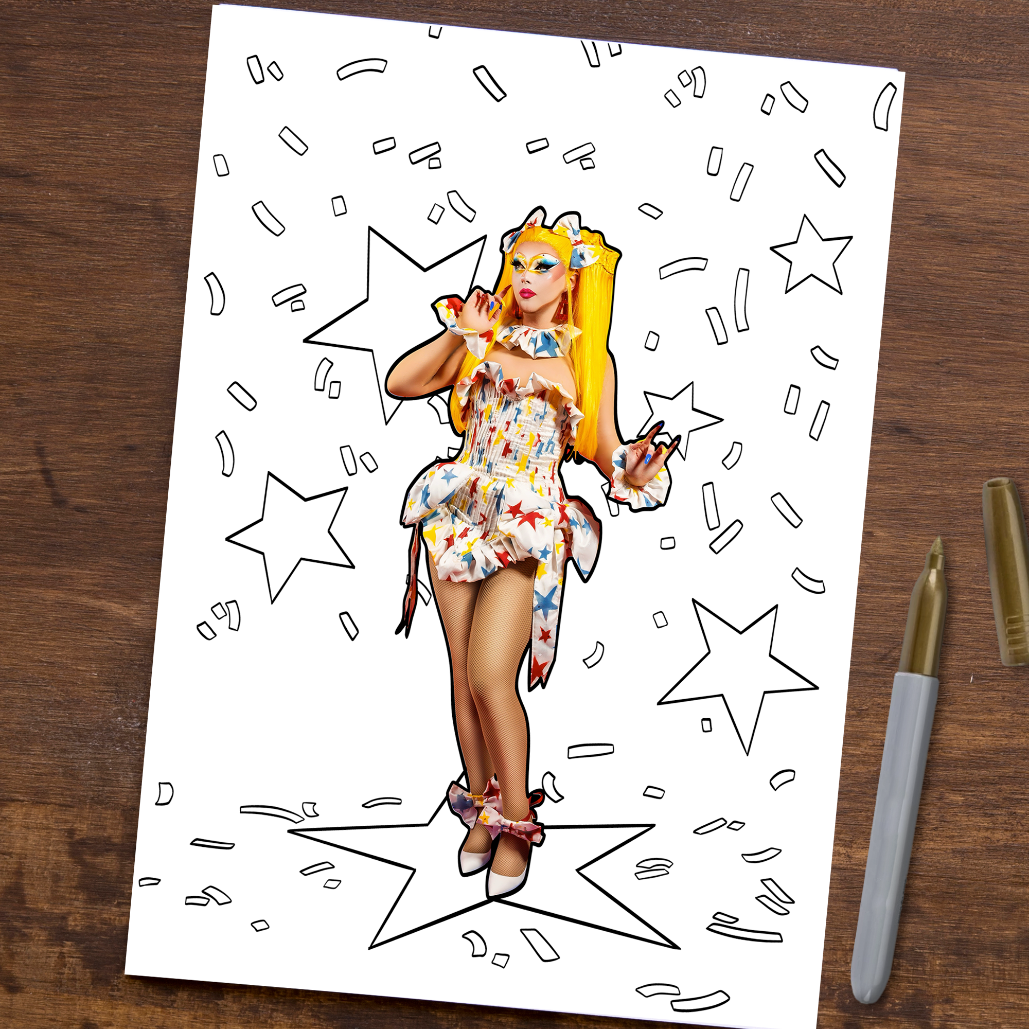 Charra Tea - Colour yourself Signed Print