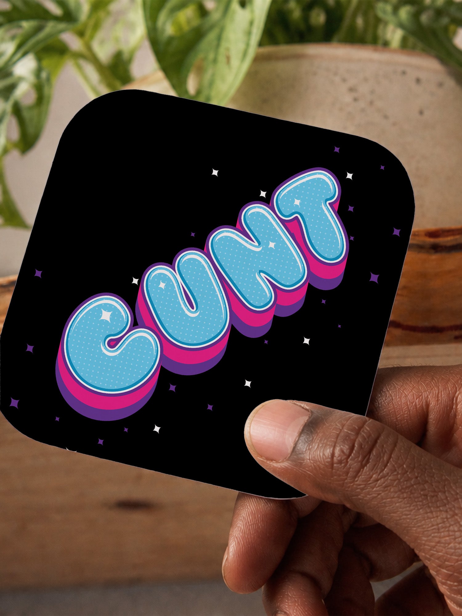 Cartoon Cunt Coaster