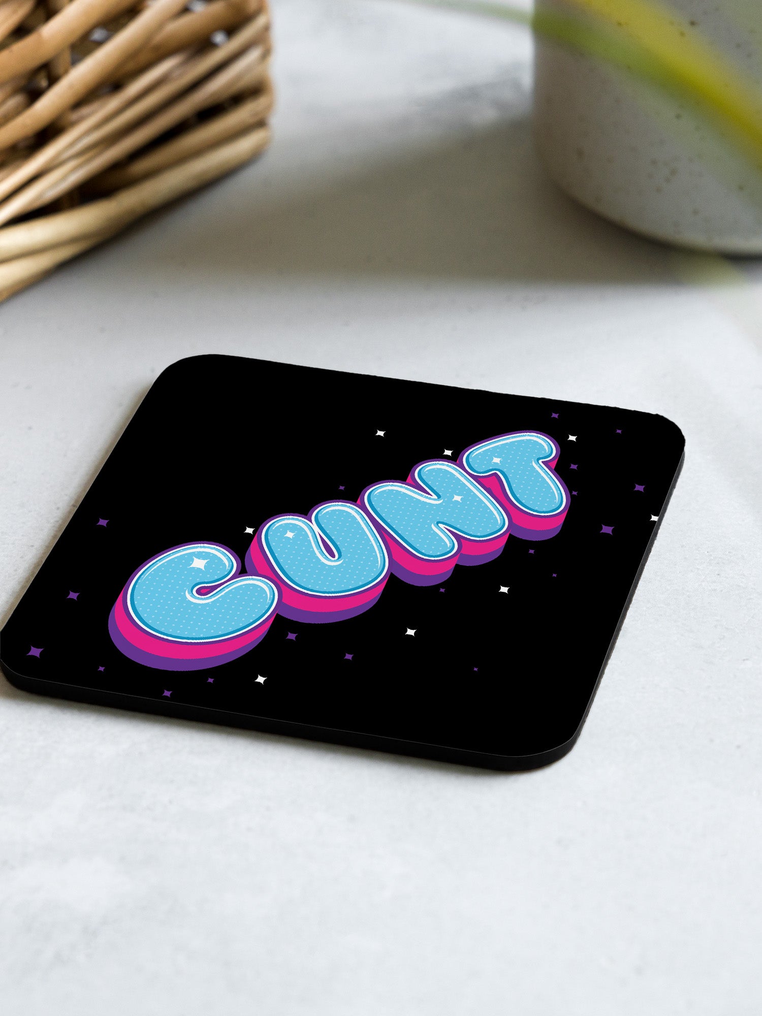 Cartoon Cunt Coaster