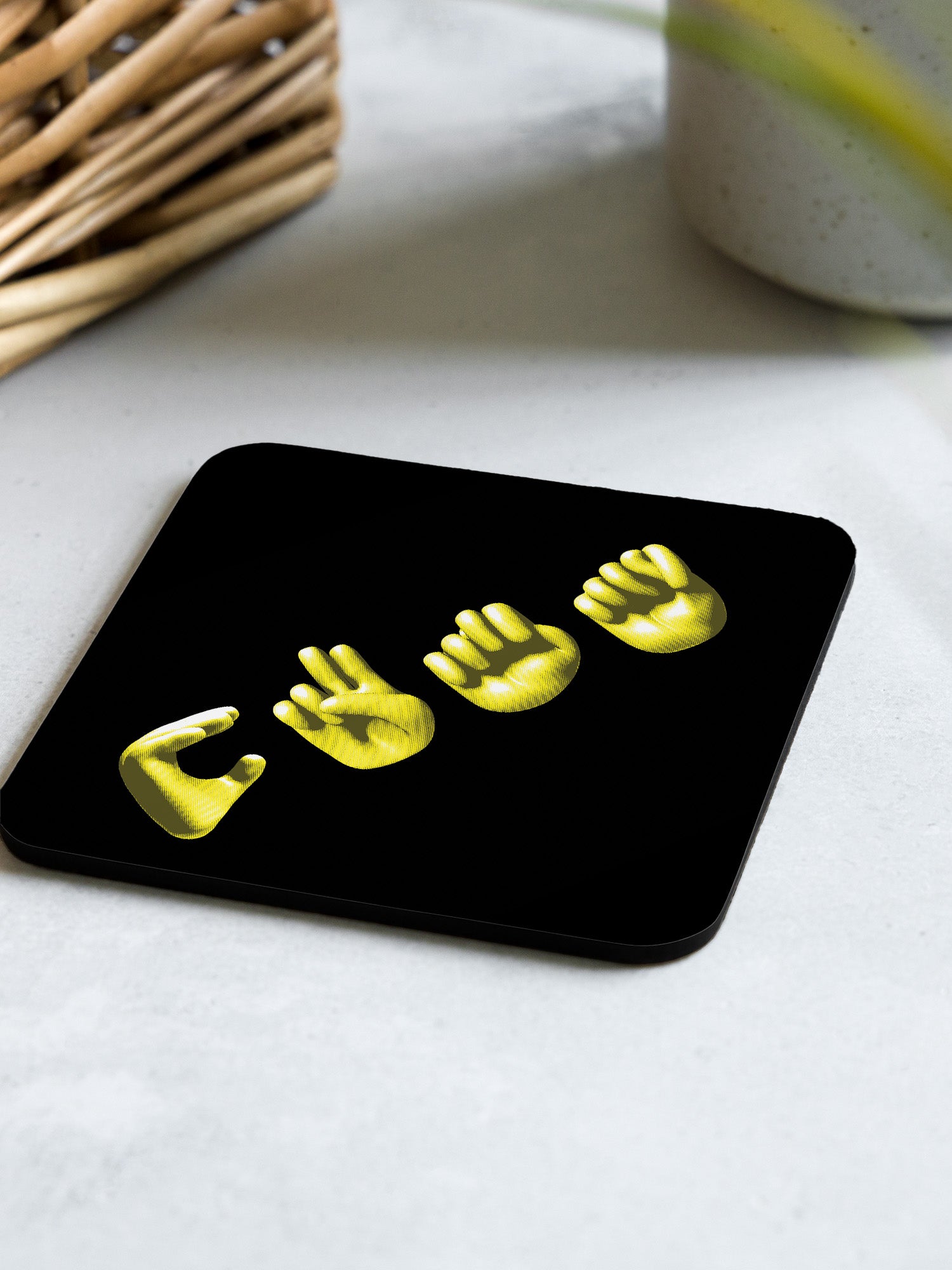 Cunt Sign Langugage Coaster